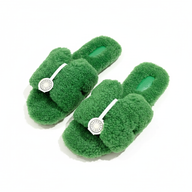 Sandali Oran in pelle shearling Hermès - Verde