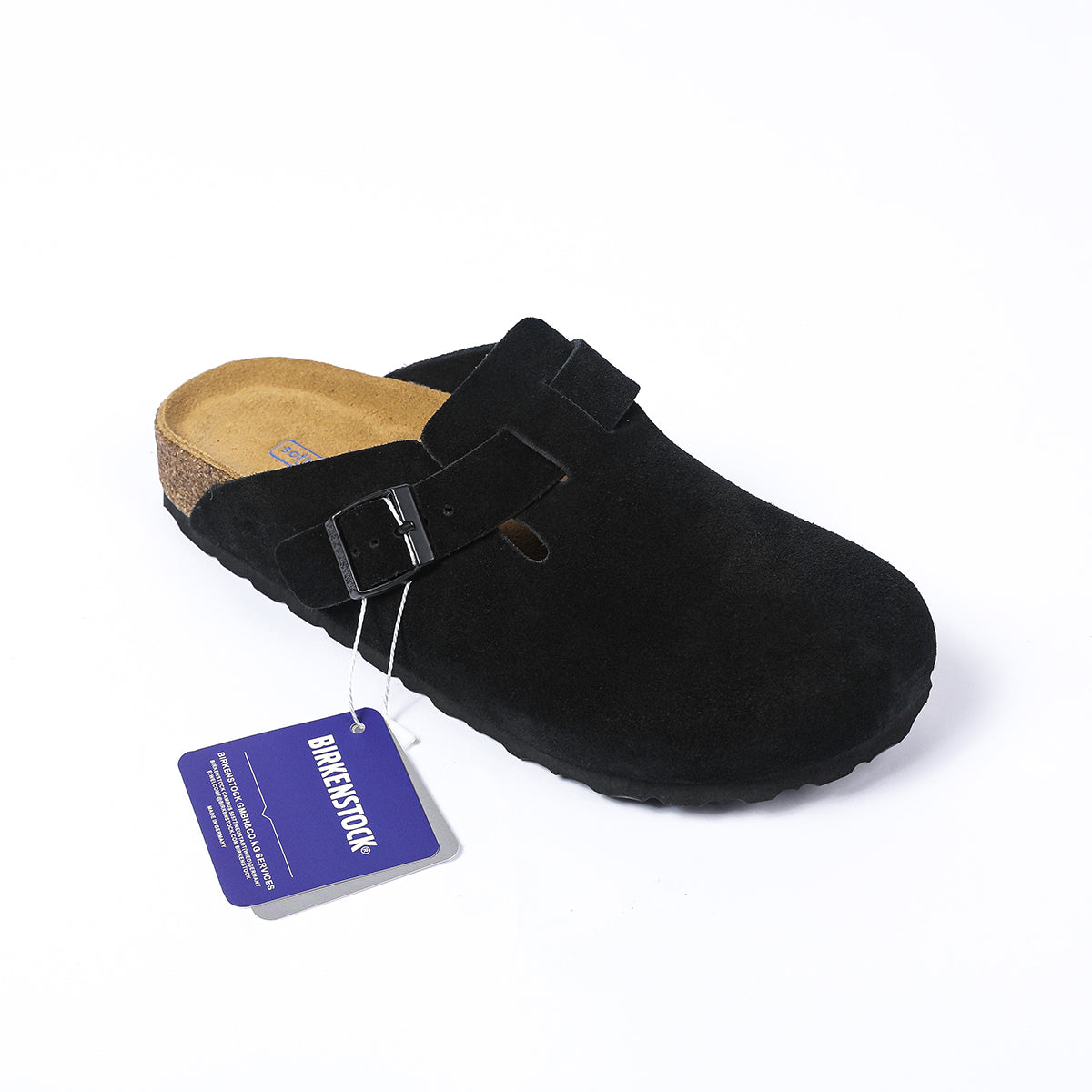Birkenstock Boston – Zoccoli in camoscio nero