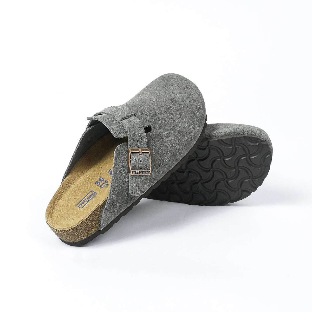 Birkenstock Boston – Zoccoli classici grigio scuro