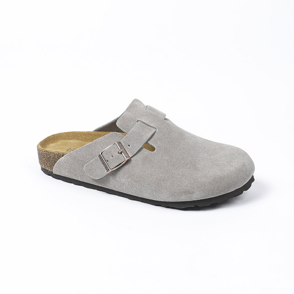 Birkenstock Boston – Sabot classici grigio chiaro