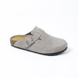 Birkenstock Boston – Sabot classici grigio chiaro