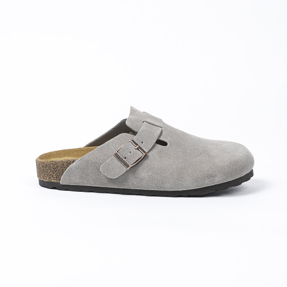 Birkenstock Boston – Sabot classici grigio chiaro