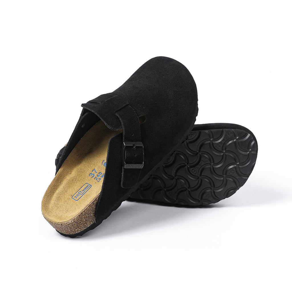 Birkenstock Boston – Zoccoli in camoscio nero