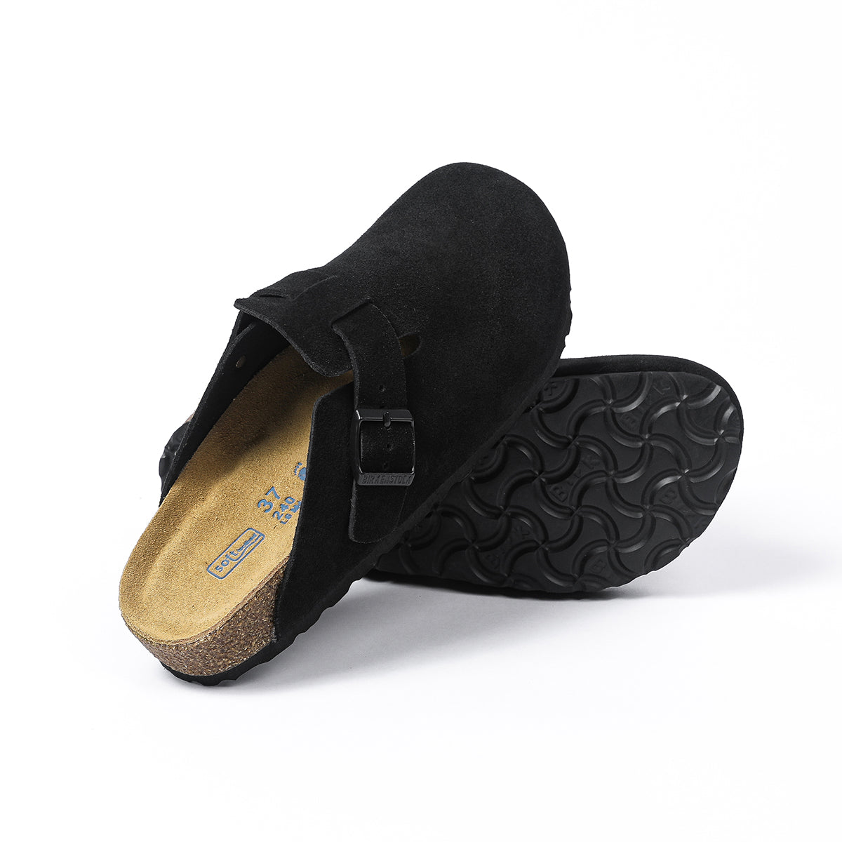 Birkenstock Boston – Zoccoli in camoscio nero