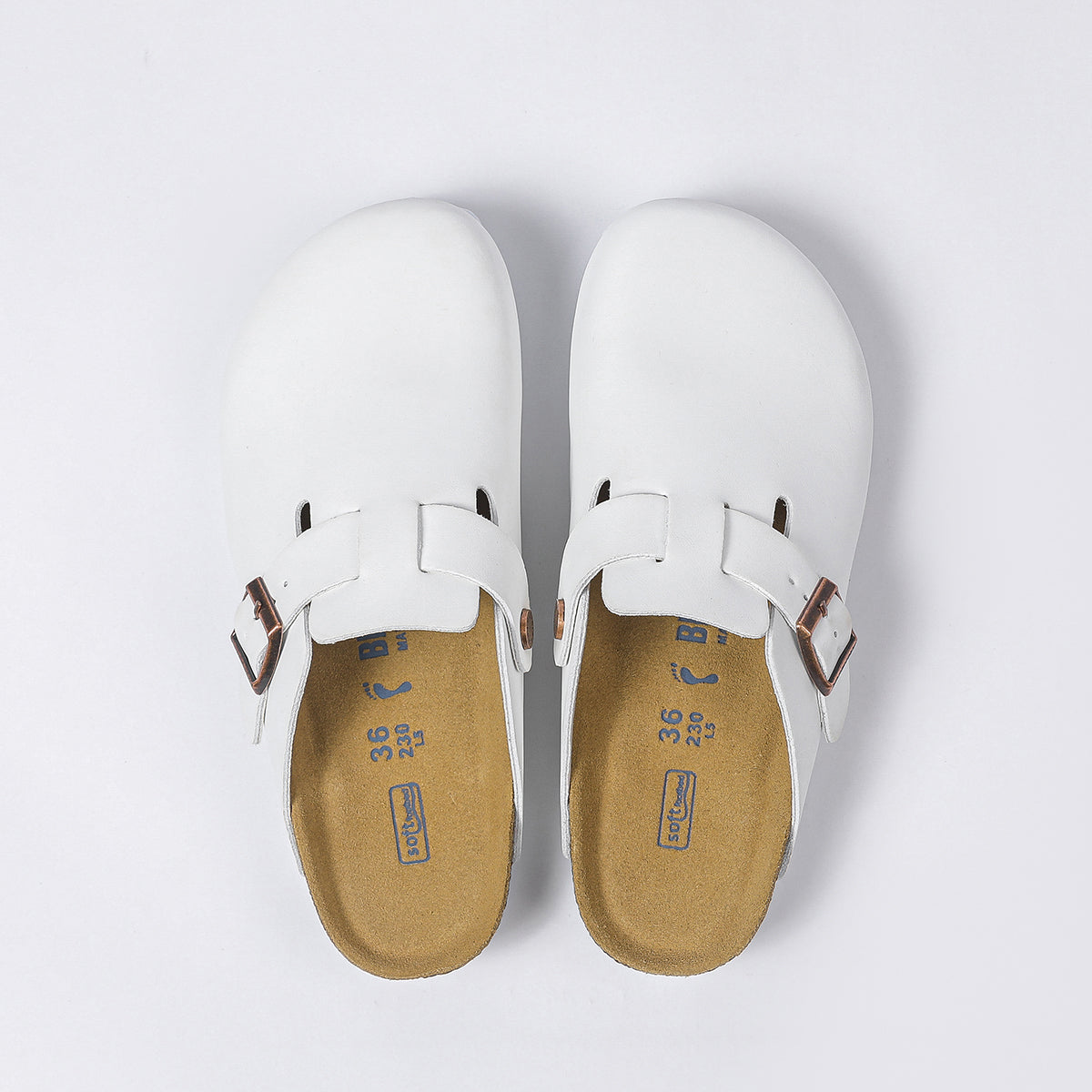 Birkenstock Boston – Zoccoli classici - Bianco