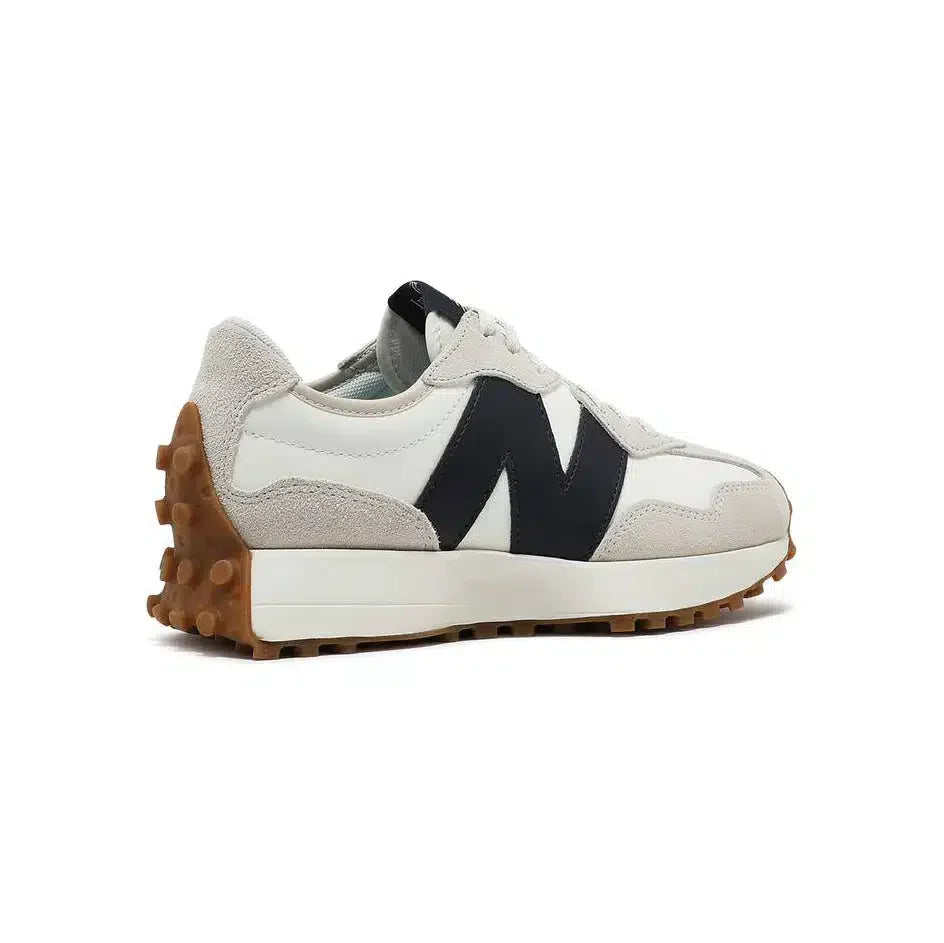 New Balance 327 sneakers da uomo bianche e nere, stile retrò casual