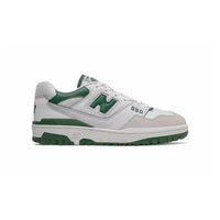 New Balance 550 Sneakers retrò in pelle bianca e verde da uomo