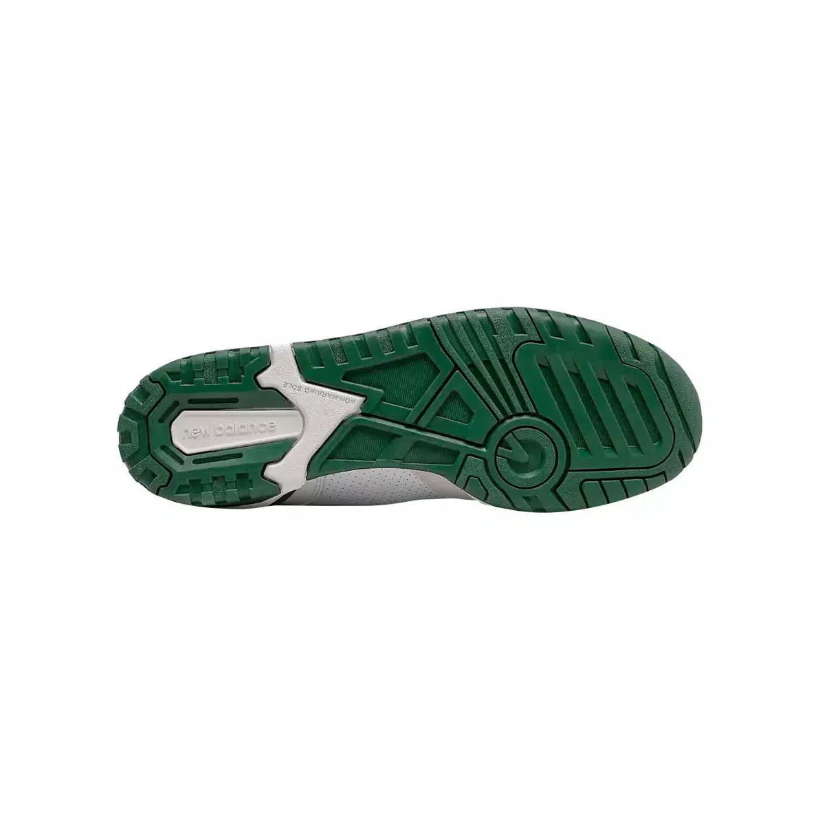 New Balance 550 Sneakers retrò in pelle bianca e verde da uomo