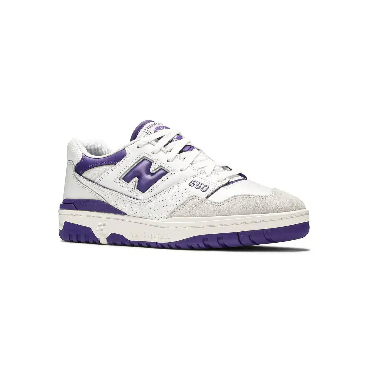 New Balance 550 Sneakers retrò da uomo bianche e viola