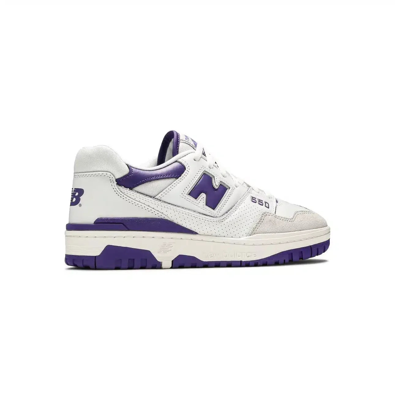 New Balance 550 Sneakers retrò da uomo bianche e viola