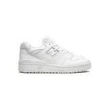 New Balance 550 sneakers in pelle da uomo completamente bianche, stile retrò casual