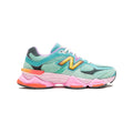 New Balance 9060 sneakers da donna verde menta e rosa fluo – in mesh e pelle