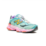 New Balance 9060 sneakers da donna verde menta e rosa fluo – in mesh e pelle