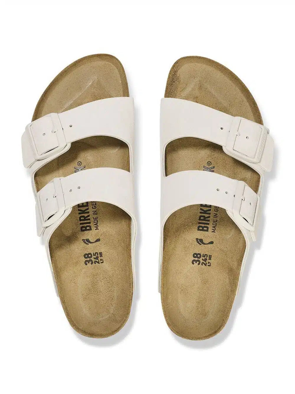 Birkenstock Arizona Sandali unisex in camoscio bianco classico