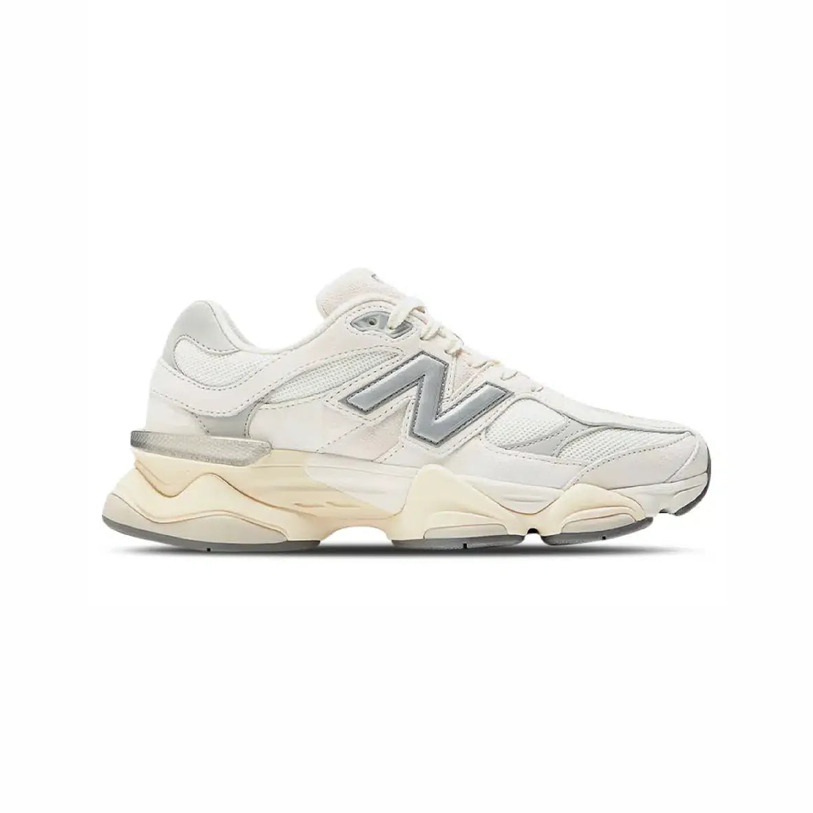 New Balance 9060 sneakers retrò in camoscio bianco da uomo