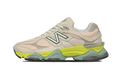 New Balance 9060 Sneakers unisex – stile retrò in pelle scamosciata e mesh, suola spessa, colorazione rosa e verde lime