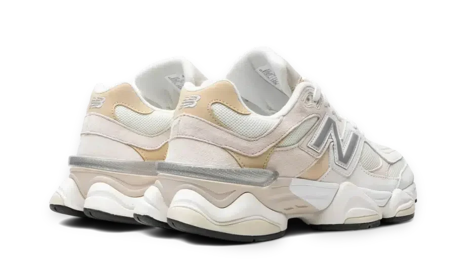 New Balance 9060 sneakers unisex – stile retrò con dettagli in pelle scamosciata e mesh, suola spessa e colorazione Turtledove